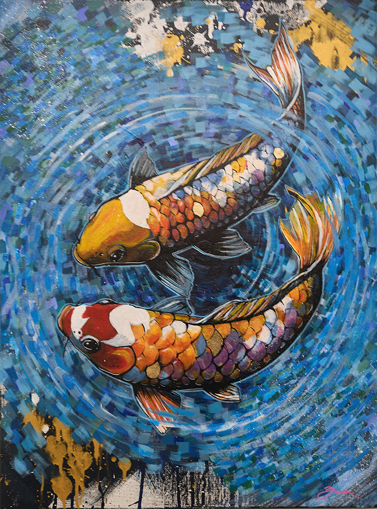 2 Koi Poster